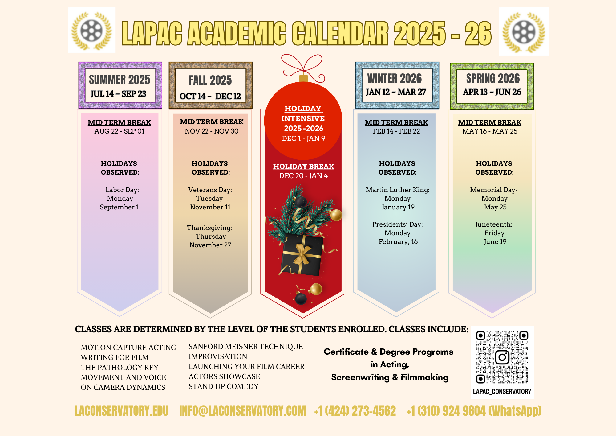 LAPAC 2025 and 2026 Calendar Year